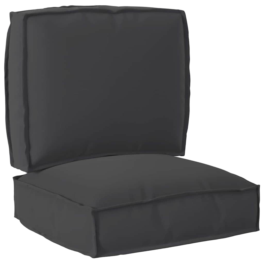 Set di Cuscini per Pallet 2 pcs Nero Tessuto Oxford