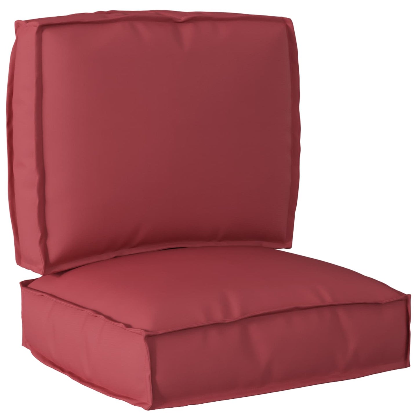 Set di Cuscini per Pallet 2 pcs Rosso Vino Tessuto Oxford