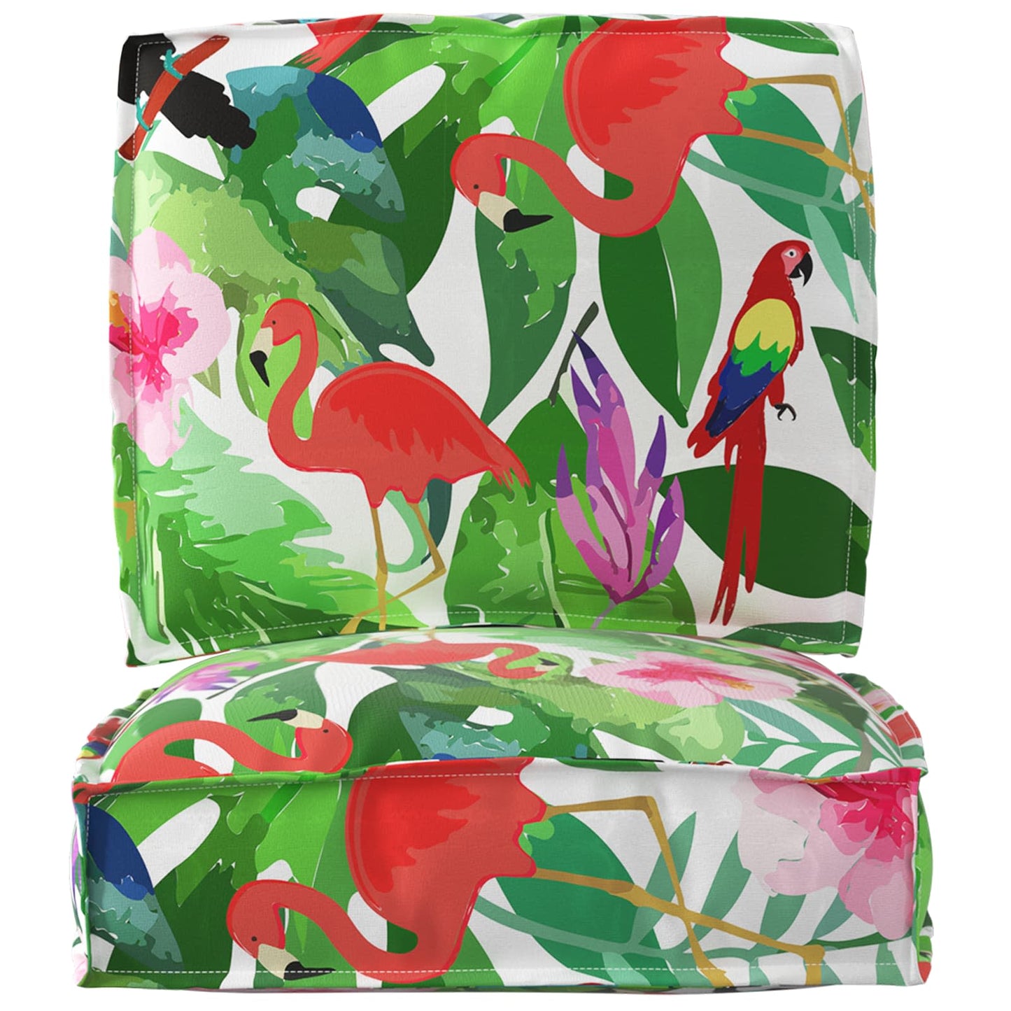 Set di Cuscini per Pallet Floreale 2 pcs Giungla Tropicale