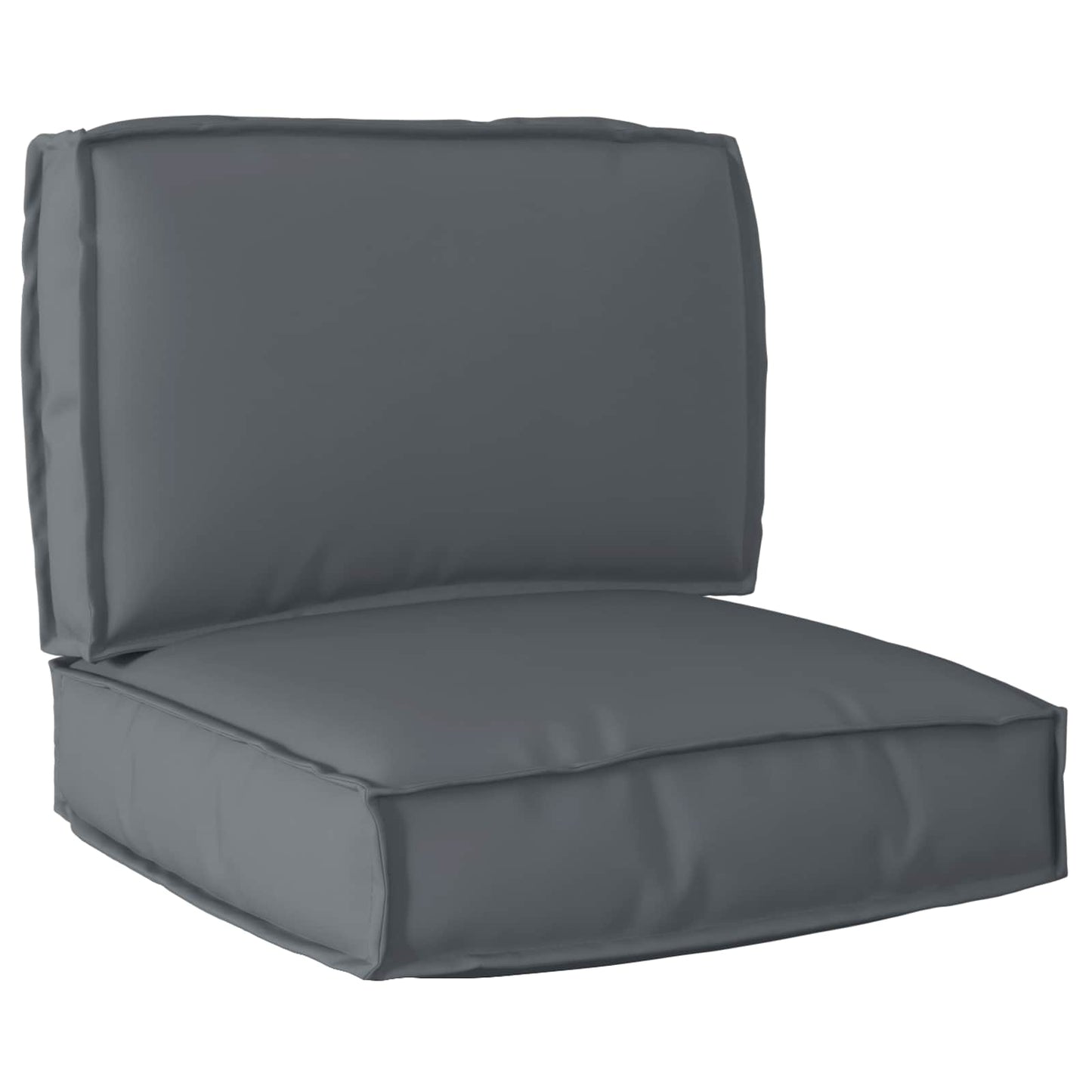 Set di Cuscini per Pallet 2 pcs Antracite Tessuto Oxford