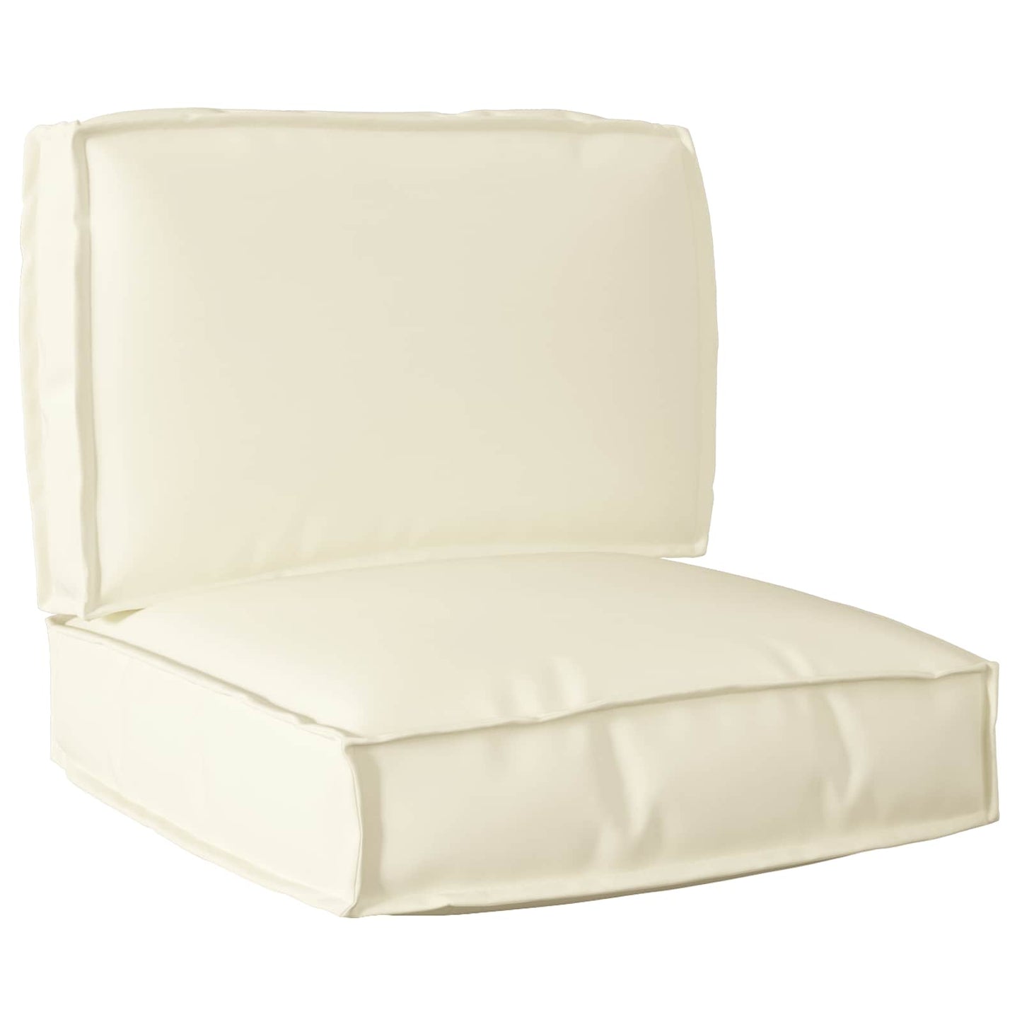 Set di Cuscini per Pallet 2 pcs Crema Tessuto Oxford