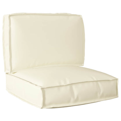Set di Cuscini per Pallet 2 pcs Crema Tessuto Oxford
