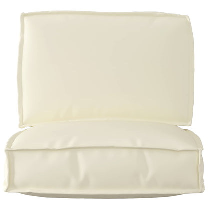 Set di Cuscini per Pallet 2 pcs Crema Tessuto Oxford