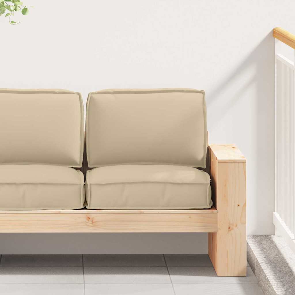 Set di Cuscini per Pallet 2 pcs Beige Tessuto Oxford