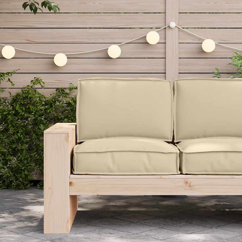 Set di Cuscini per Pallet 2 pcs Beige Tessuto Oxford