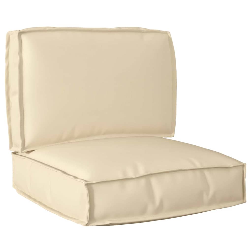 Set di Cuscini per Pallet 2 pcs Beige Tessuto Oxford