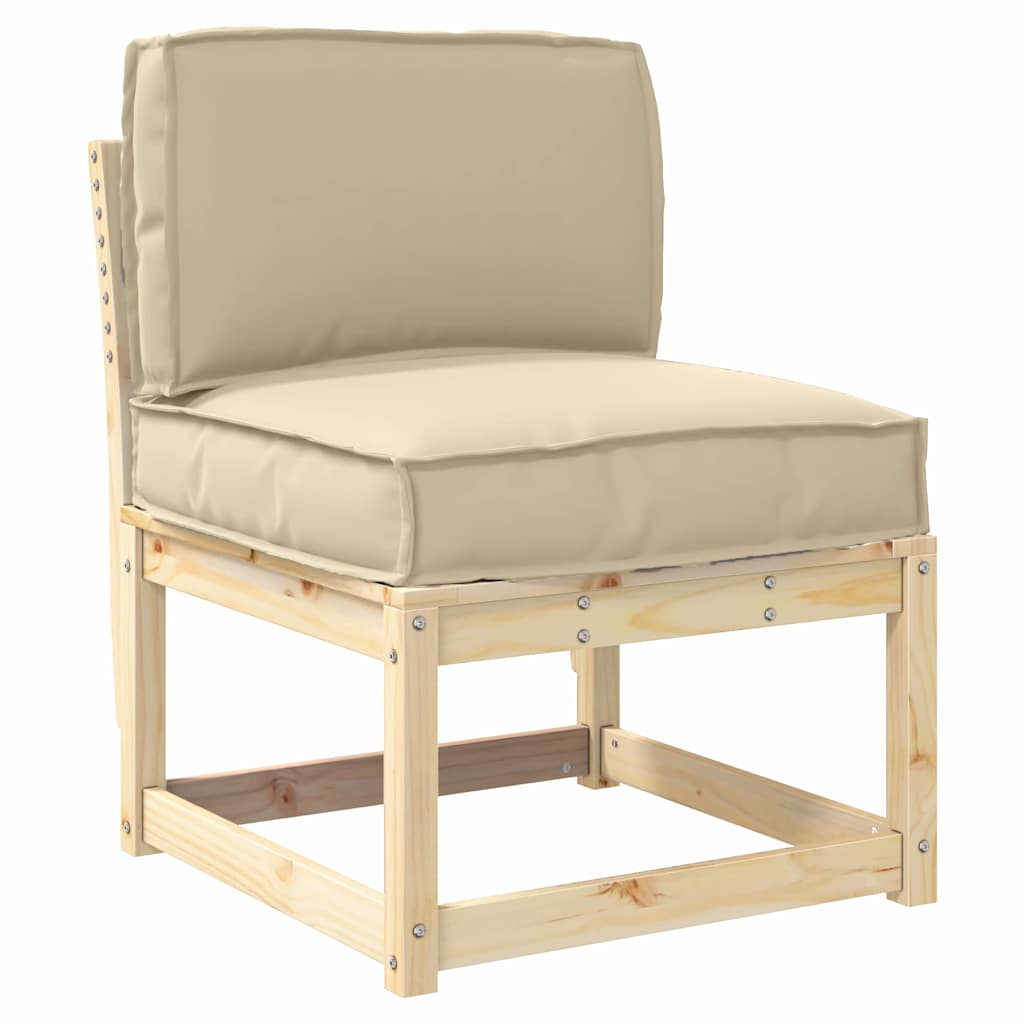 Set di Cuscini per Pallet 2 pcs Beige Tessuto Oxford