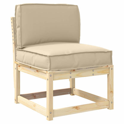 Set di Cuscini per Pallet 2 pcs Beige Tessuto Oxford