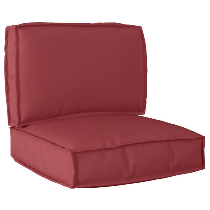 Set di Cuscini per Pallet 2 pcs Rosso Vino Tessuto Oxford