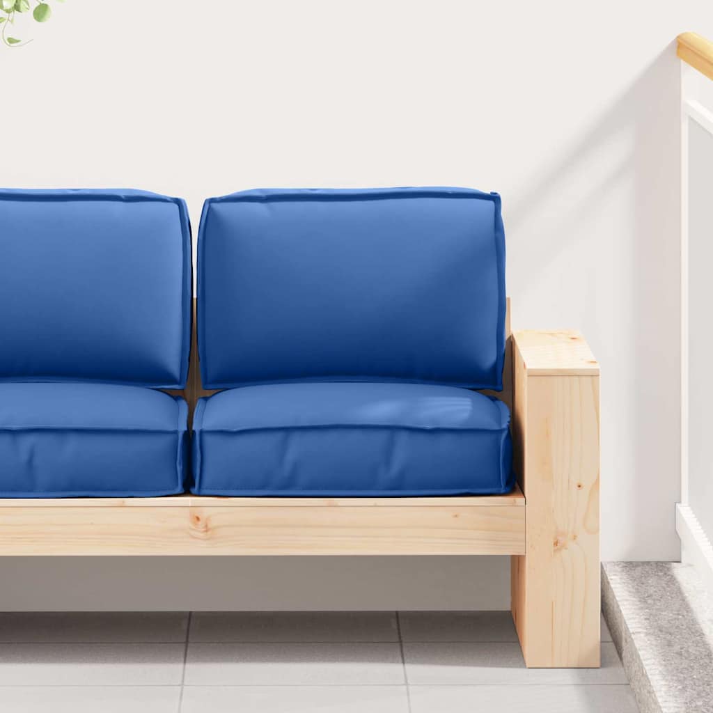 Set di Cuscini per Pallet 2 pcs Blu Reale Tessuto Oxford