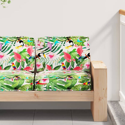 Set di Cuscini per Pallet Floreale 2 pcs Giungla Tropicale