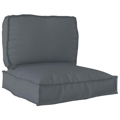 Set di Cuscini per Pallet 2 pcs Antracite Tessuto Oxford