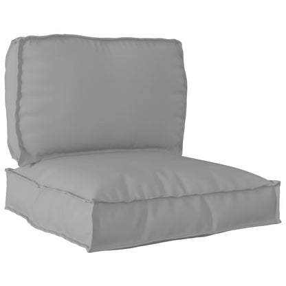 Set di Cuscini per Pallet 2 pcs Grigio Tessuto Oxford