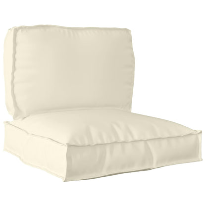 Set di Cuscini per Pallet 2 pcs Crema Tessuto Oxford