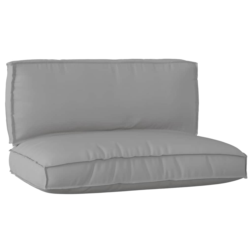 Set di Cuscini per Pallet 2 pcs Grigio Tessuto Oxford