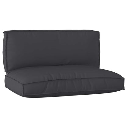 Set di Cuscini per Pallet 2 pcs Nero Tessuto Oxford