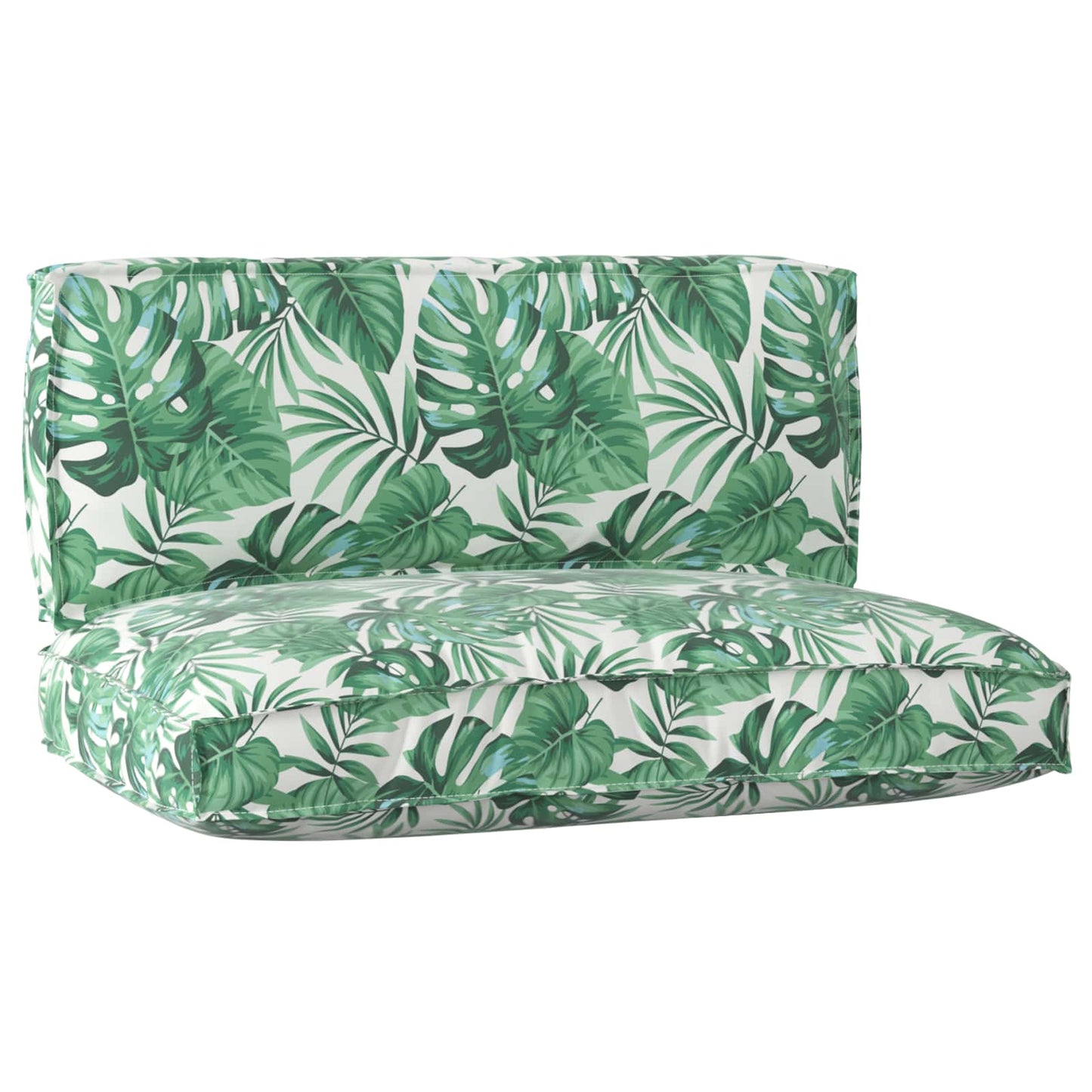 Set di Cuscini per Pallet Floreale 2 pcs Motivo Foglia Verde
