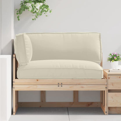 Set di Cuscini per Pallet 3 pcs Crema Tessuto Oxford