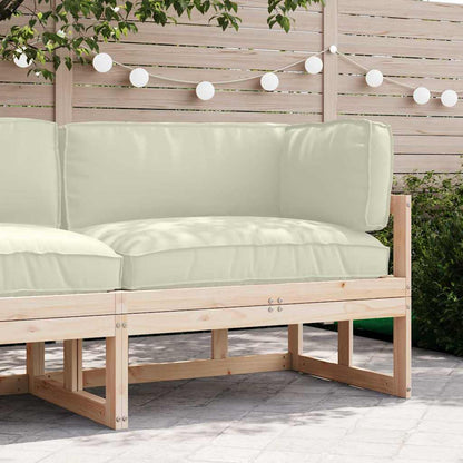 Set di Cuscini per Pallet 3 pcs Crema Tessuto Oxford
