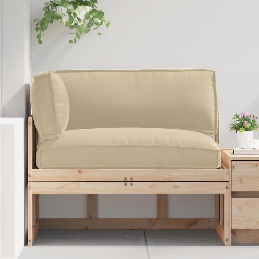 Set di Cuscini per Pallet 3 pcs Beige Tessuto Oxford