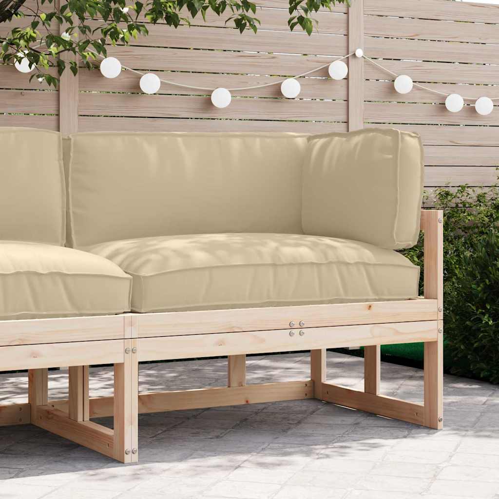 Set di Cuscini per Pallet 3 pcs Beige Tessuto Oxford
