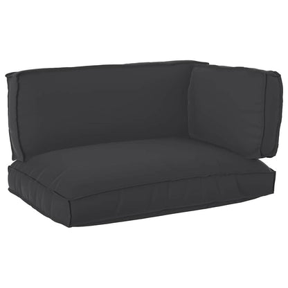 Set di Cuscini per Pallet 3 pcs Nero Tessuto Oxford