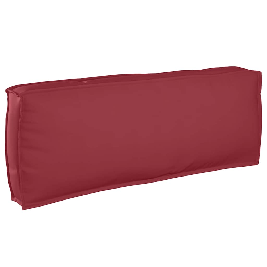 Set di Cuscini per Pallet 3 pcs Rosso Vino Tessuto Oxford