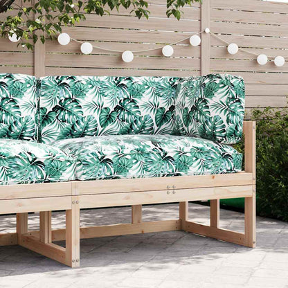 Set di Cuscini per Pallet Floreale 3 pcs Motivo Foglia Verde