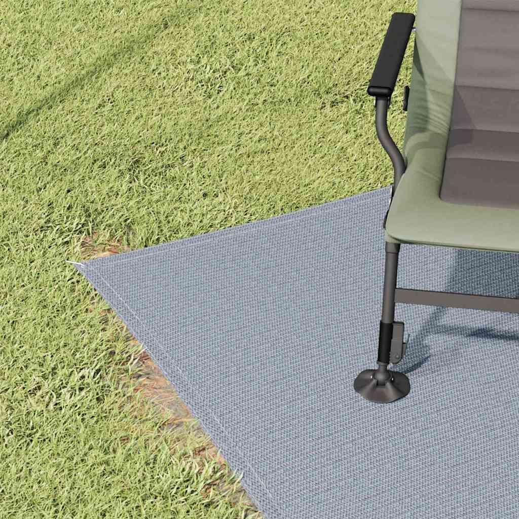 Tappeto da Tenda Blu e Grigio 200 x 200 cm Polietilene