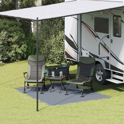 Tappeto da Tenda Blu e Grigio 200 x 250 cm Polietilene