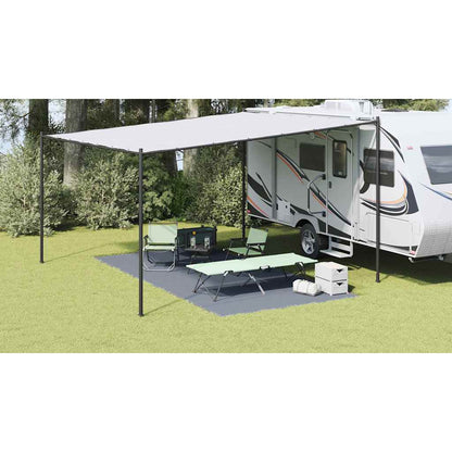 Tappeto da Tenda Blu e Grigio 500 x 250 cm Polietilene