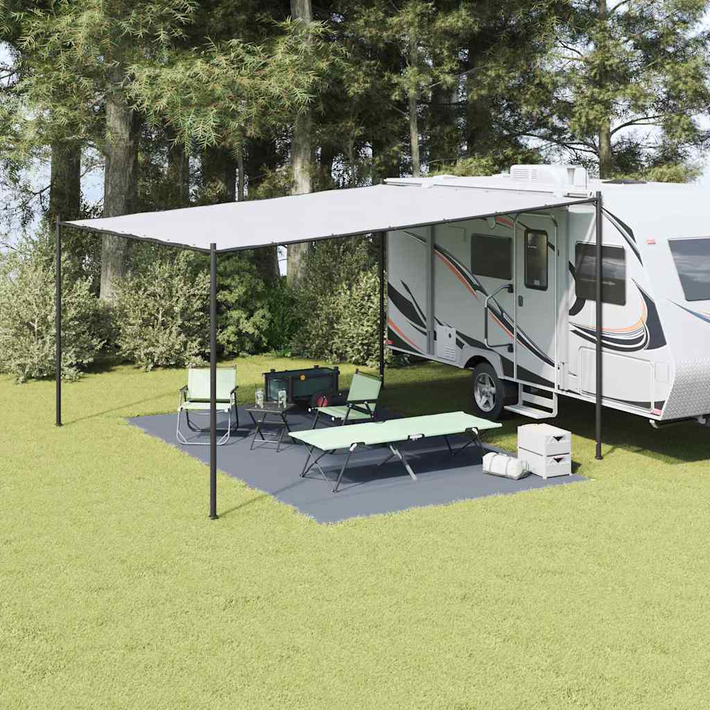 Tappeto da Tenda Blu e Grigio 500 Ãƒâ€” 300 cm Polietilene