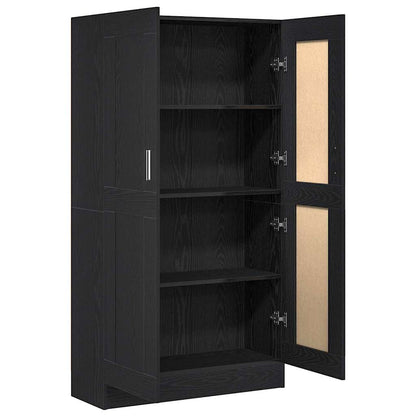 Armadio per Libri Rovere Nero 82,5 x 30,5 x 150 cm