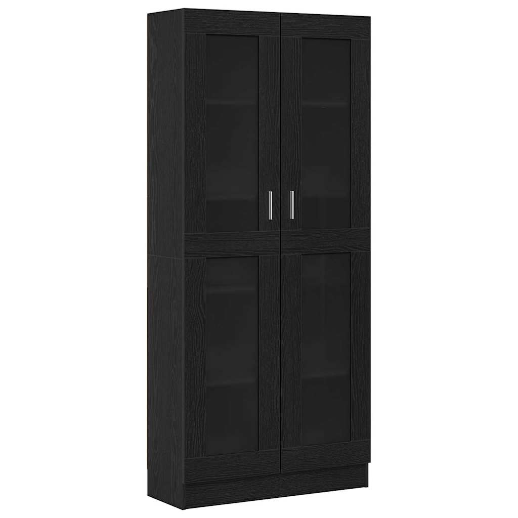 Armadio per Libri Rovere nero 82,5 x 30,5 x 185 cm