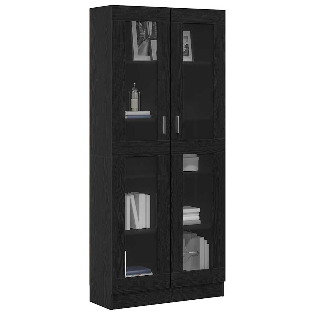 Armadio per Libri Rovere nero 82,5 x 30,5 x 185 cm