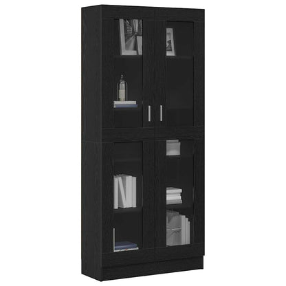 Armadio per Libri Rovere nero 82,5 x 30,5 x 185 cm