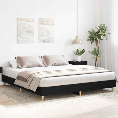 Struttura del letto Rovere Nero 203 x 183 x 25 cm