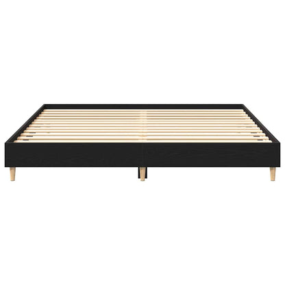 Struttura del letto Rovere Nero 203 x 183 x 25 cm