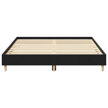 Struttura del letto Rovere Nero 203 x 143 x 25 cm