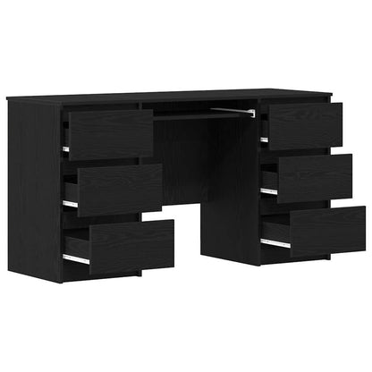 Scrivania Rovere Nero 140 x 50 x 76 cm Legno multistrato