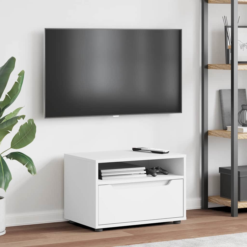 Mobile TV VISNES Bianco 60x40x38 cm in Legno Multistrato