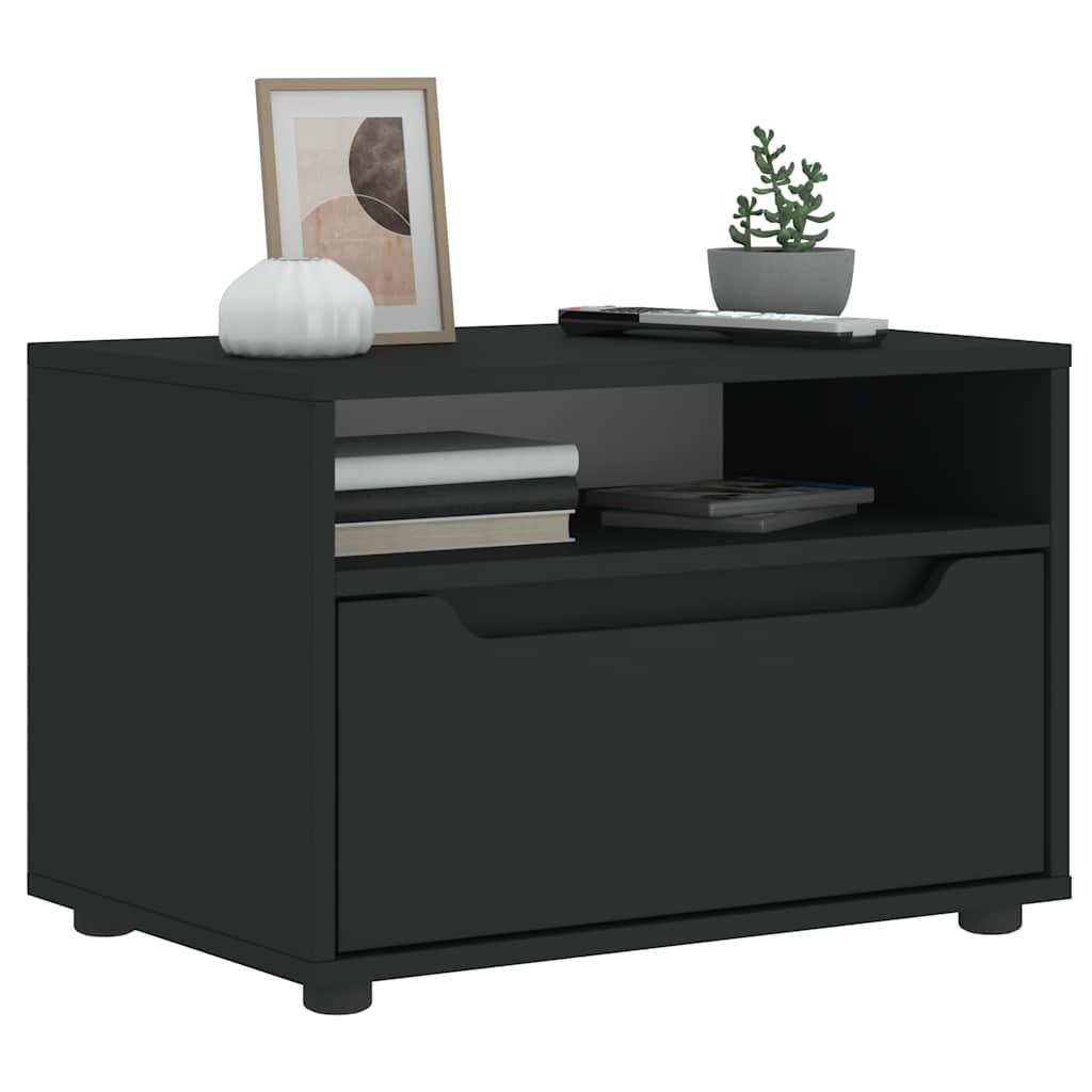 Mobile TV VISNES Nero 60x40x38 cm in Legno Multistrato