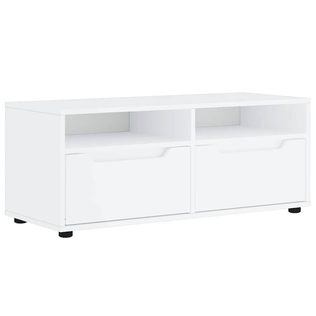 Mobile TV VISNES Bianco 100x40x38 cm in Legno Multistrato