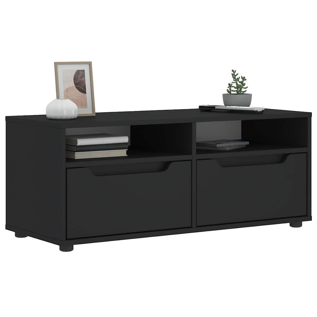 Mobile TV VISNES Nero 100x40x38 cm in Legno Multistrato