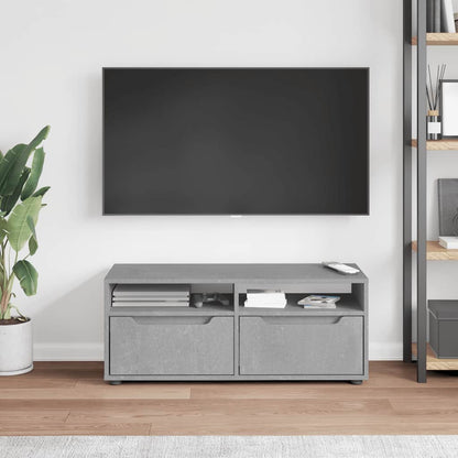 Mobile TV VISNES Grigio Cemento 100x40x38 cm Legno Multistrato