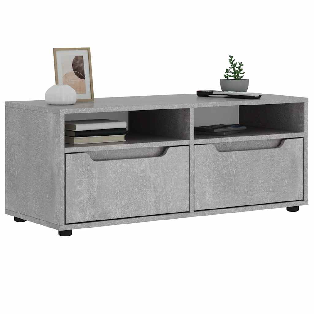 Mobile TV VISNES Grigio Cemento 100x40x38 cm Legno Multistrato