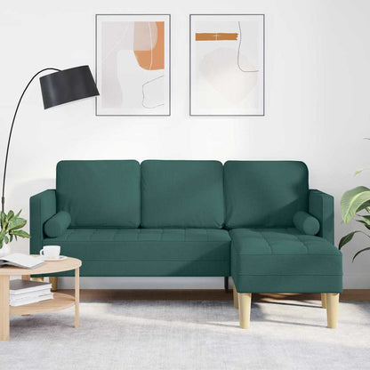 Set di divani con cuscino Verde Scuro Poliestere