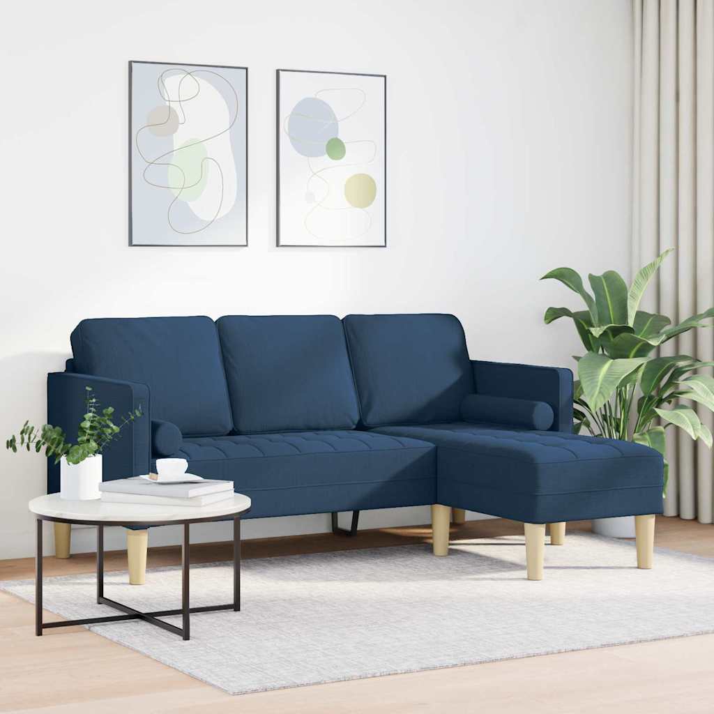 Set di divani con cuscino Blu Poliestere
