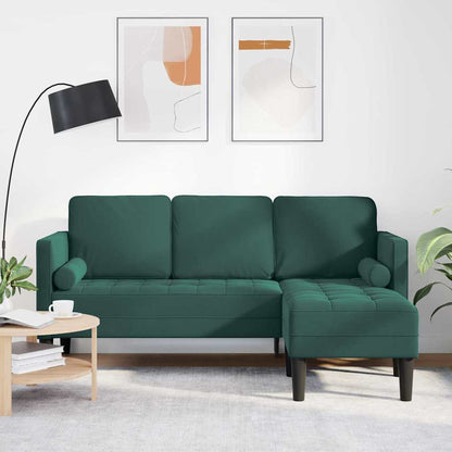 Set di divani con cuscino Verde Scuro Poliestere