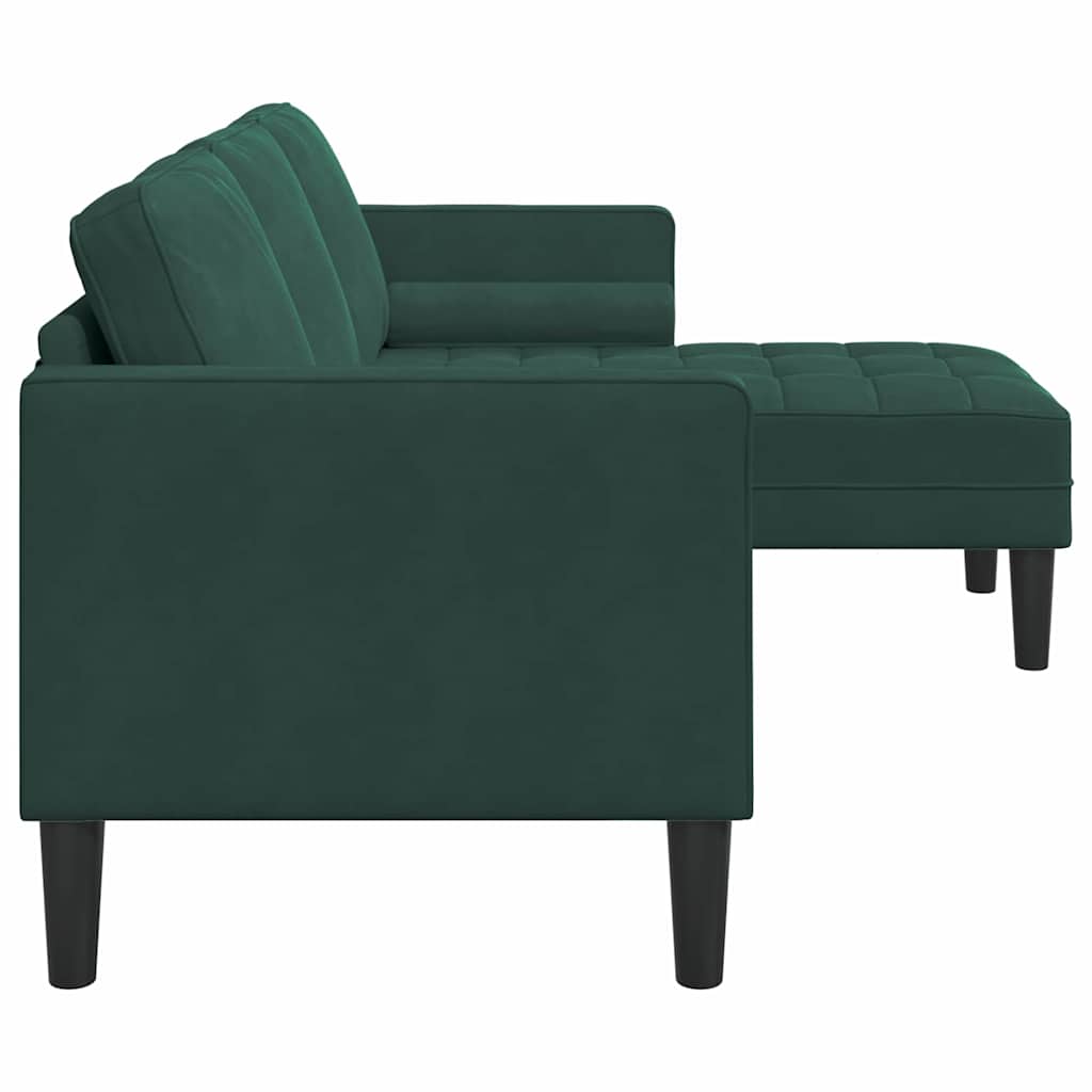Set di divani con cuscino Verde Scuro Poliestere
